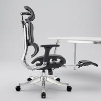 Chaise de bureau en maille durable chaise ergonomique à dossier haut en maille pour ordinateur avec métrage