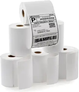 Beste Verkoop Thermische Label Roll Voor Distributeurs Custom Maten Zelfklevende Label Sticker Waterdicht Voor Verzending Label