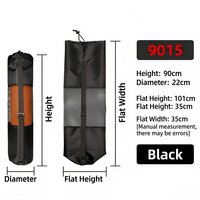 Bolsa de almacenamiento con cremallera para colchoneta de yoga de plástico, bolsillo de red para el hombro de 70 cm, ecológica, duradera, para todas las estaciones, unisex, práctica