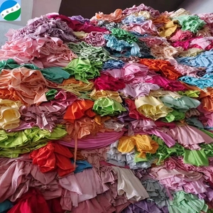Prix au kilo en balles, vente en gros de tissu tricoté en coton jersey, pièces coupées, couleur unie pour femmes, jersey simple, tissu teint uni - Product Image 1