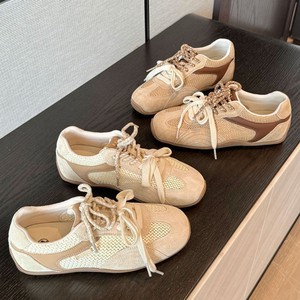 Collection Printemps 2026 - Nouvelles baskets légères confortables en cuir rétro à lacets, style décontracté, incontournables - Product Image 1