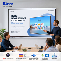 IKINOR 65 75 86 98 pouces Écran tactile Affichage 4K IFPD Tableau numérique intelligent Tableau blanc interactif pour les écoles Enseignement en classe