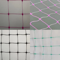 Filet anti-oiseaux en PP direct usine, maille plastique stabilisée aux UV, mailles carrées/diamantées de 15 mm, noir, pour la protection des vergers