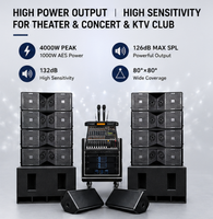 Speaker Line Array Ganda 12 Inch 1000W RMS Daya Tinggi, Sistem Speaker Audio Profesional untuk Konser