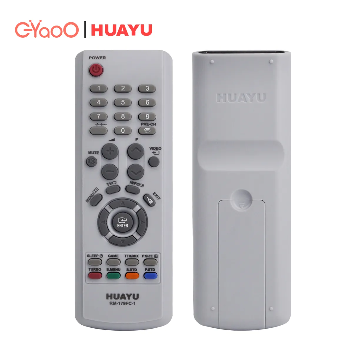 HUAYU RM-179FC-1 EYAOO CRT color tv chassis REMOTE MINI Replacement Universal old tv remote control for SMART LCD LED TV