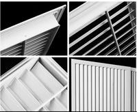 Difusor de Aire Cuadrado de Aleación de Aluminio de Alta Calidad con Diseño Moderno para Ventilación de Sótanos y Almacenes en Mal Clima