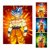 Plus de 300 Designs en Stock, Peintures Lenticulaires 3D en PET d'Anime, Images d'Anime 3D de 30*40 cm pour Décoration Intérieure