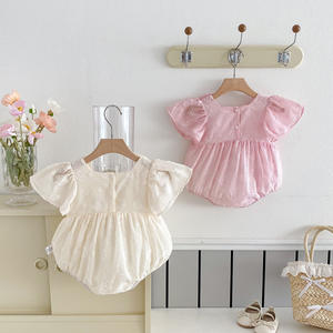 Macacão de Bebê Princesa Super Fofo e Estiloso <span class=keywords><strong>2026</strong></span> para Meninas, Roupa de Verão com Botões para Bebês de 0 a 6 Meses - Product Image 4