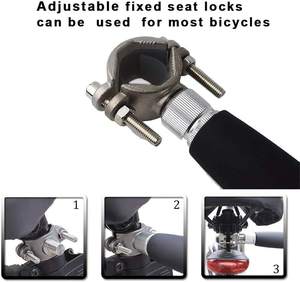 KingHon in acciaio inox sicurezza mani libere bici retrattile Bungee <span class=keywords><strong>Bike</strong></span> cane guinzaglio per cani da compagnia esercizio all'aperto - Product Image 5