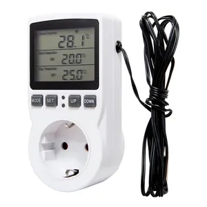 Multifunctional LCD Display Thermostat Controller Digital Socket with Timing Function Heating Cooling Temperature Detector