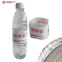 Étiquettes en film rétractable souple en PVC certifiées ISO pour bouteilles d'eau minérale, vente en gros