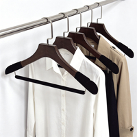 Cintres en bois pour vêtements, avec barre à pantalon, antidérapants en velours, personnalisables avec logo, pour costumes et manteaux, pour armoire d'hôtel, vente en gros