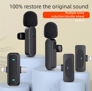 Moda gül kırmızı yaka mikrofonu özel renk canlı akışı Vlog Video kablosuz mikrofon - Product Image 2