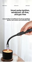 Dericsson Métal Camping Électrique BBQ Briquets-Rechargeable Portable Coupe-Vent Double Interrupteur Anti-Fake Touch USB Arc