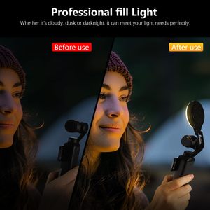 Luz LED RGB Amazear Osmo Pocket 3: ABS Ligero, Luz de Relleno de 3 Colores, Accesorio Recargable para Cámara - Product Image 6