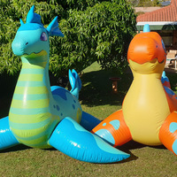 Grand dragon marin gonflable à chevaucher, bateau gonflable géant en forme d'animal pour la décoration de fête estivale à la piscine
