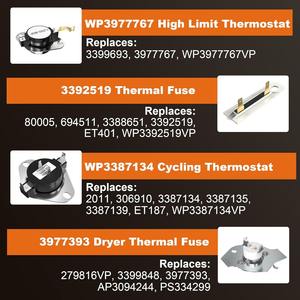 95% нагревательный элемент для сушилки Nic, термостат, Термопредохранитель, гидромассажная 279838, 3977767 <span class=keywords><strong>3392519</strong></span> заменить для 3403585 8565582 - Product Image 3