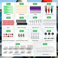 Kit de leurres de pêche en plastique pour le bar - Nouveauté 2026 - Comprend une boîte à pêche, des leurres, des swimbaits, des minnows, des leurres souples, des hameçons et des poids