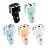 Chargeur de voiture double rapide 55W, directement du fabricant, USB A TYPE C QC25W+PD30W, couleurs assorties pour iPhone Samsung Xiaomi Redmi TECNO P78