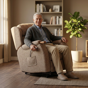 Nuevo diseño de sillón reclinable eléctrico con función de elevación para personas mayores, de gravedad cero, con dos motores y ruedas. - Product Image 1