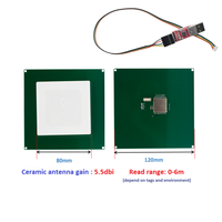 Lector de Módulos RFID UHF Integrado con Antena de 1-5dbi de Ganancia para Raspberry PI ESP32, Módulo de Escritura RFID UHF TTL Integrado