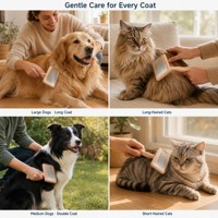Brosse démêlante en bois avec picots en acier inoxydable, pointes arrondies, sûre pour la peau, pour le toilettage des chats et des chiens