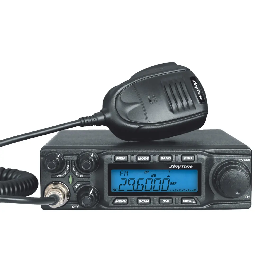 10 Meter Radio 6666 Anytone 60W Mobiele Zendontvanger 28.000-29.700Mhz Fm Am/Usb/Lsb/Pa Mode Cb Radio