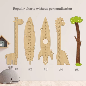 Tabla de crecimiento con forma de animal, tabla de crecimiento para niños, tabla de crecimiento de madera - Product Image 5
