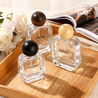 Flacon de parfum en verre vide personnalisé 30ml 50ml 100ml avec bouchon à vis, emballage de luxe transparent pour huile parfumée, boîte sérigraphiée