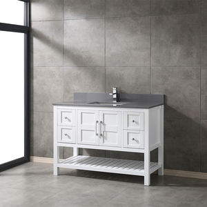 Mueble de Baño Moderno de Madera Maciza y Contrachapada Resistente al Agua con Espejo Enmarcado y Lavabo de Cerámica para Uso en Hoteles y Cocinas, Hecho en Vietnam - Product Image 3