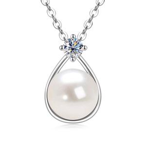 Colliers en perles d'eau douce naturelles en gros d'usine, style français simple en or 14 carats, bijoux rétro pour femmes - Product Image 1