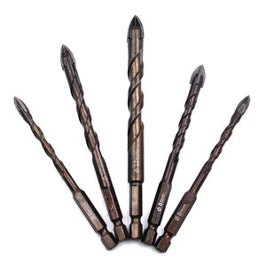 Brocas para azulejos Mr Drill con vástago hexagonal de 6 mm, 8 mm, 10 mm y 12 mm con revestimiento de TiCN para paredes de cerámica y materiales sintéticos. - Product Image 1