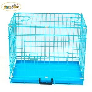 <span class=keywords><strong>Cage</strong></span> pliable en métal bleue pour chien, cages pour animaux de compagnie d'intérieur, cages pour grands chiens d'extérieur, chenils - Product Image 2