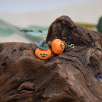 Boucles d'oreilles pendantes personnalisées pour Halloween, motifs fantôme, diable, citrouille, bijoux peints, accessoires de pendentifs, pièces de bijoux en résine DIY