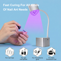 Lampe à ongles de bureau mini rechargeable à séchage rapide 18W sans fil UV LED avec batterie 2500mAh et capteur automatique pour salon et domicile