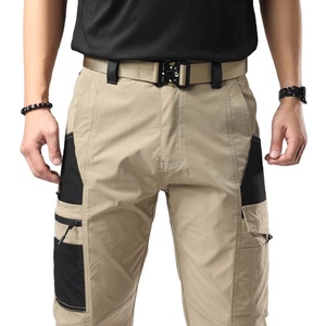 신상 남성용 아웃도어 루즈 캐주얼 팬츠 오버롤 방풍 방수 패치워크 롱 스트레이트 트레이닝 팬츠 전술 바지 - Product Image 3