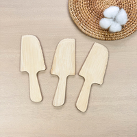 Couteau à gâteau en bambou écologique - Spatule à tarte en bois dentelée, coupe-pain pour fête d'anniversaire, logo personnalisé, vente en gros