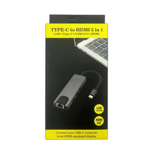 Base de Conexión <span class=keywords><strong>USB</strong></span> <span class=keywords><strong>C</strong></span> a HDTV 5 en 1 de Aleación de Aluminio, <span class=keywords><strong>USB</strong></span> 3.0, Portátil, con RJ45 y PD para <span class=keywords><strong>MacBook</strong></span> <span class=keywords><strong>Pro</strong></span> Air - Product Image 6