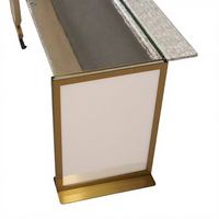 Support de menu de table en acier inoxydable personnalisé et pratique, présentoir de cartes de visite, décoration de table pour magasin et bureau