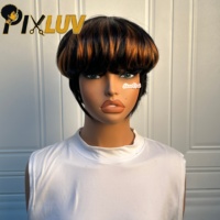 Perruques Chioma à prix abordable, perruques sans colle, perruques courtes coupe pixie en cheveux humains, perruques bob en cheveux naturels vietnamiens, perruques pixie bouclées en cheveux humains