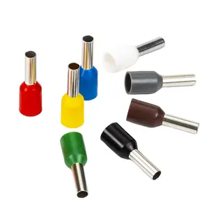 Good quality E Type Insulated Tinned Copper Single Wire Ferrules Connector Closed-end Quick Crimp Pin Cord End Terminal