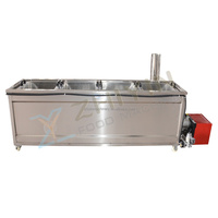 Chauffage au gaz semi-automatique Machines de friture d'aliments pour snacks Ligne de production de frites surgelées Ligne de production de frites de pommes de terre