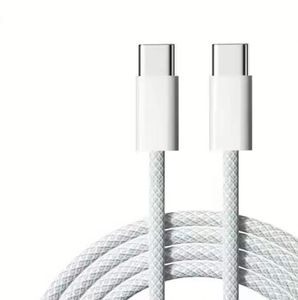 60W Braided <b>USB</b>-C to C PD Cable, Quick Charge & Data Transfer for Type-C Phones. - Product Image 1