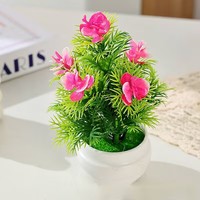 Mini-plantes artificielles en pot pour jardin, petites fleurs, plantes en pot, jardinières, bonsaïs, pots de fleurs