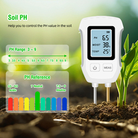 Détecteur d'humidité du sol, de pH et de luminosité du sol 3 en 1 avec écran LCD rétroéclairé pour les plantes et les fleurs de jardin