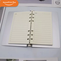 Carnet à couverture rigide en métal de qualité supérieure, en alliage d'aluminium, à feuilles mobiles, coffret cadeau, logo personnalisé, journal d'extérieur
