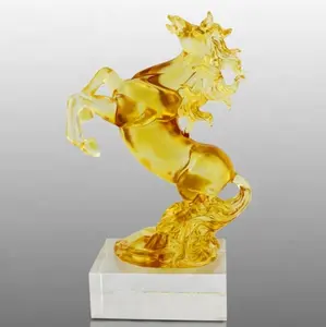 2017 Nieuwste Pate-De-Verre Crystal Staande Paard Beeldje