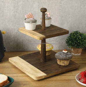 Wholesale New Design Wooden <b>Cake</b> <b>Stand</b> With Wooden Knob For Dessert Serving Home Decor And Occasional Purpose - Product Image 6