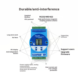 Ván Ginkgo gm1008 8-kênh tín hiệu <span class=keywords><strong>analog</strong></span> mua lại mô-đun, RS485 thông tin liên lạc, 0-5V/10V điện áp mua lại - Product Image 4