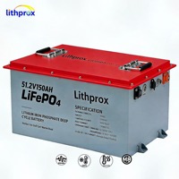 Batería LiFePO4 51.2V 150AH Grado A 6000 Ciclos Batería Marina de Litio RS485 BMS Inteligente Terminal M8 CE RoHS IP67 Servicio OEM ODM